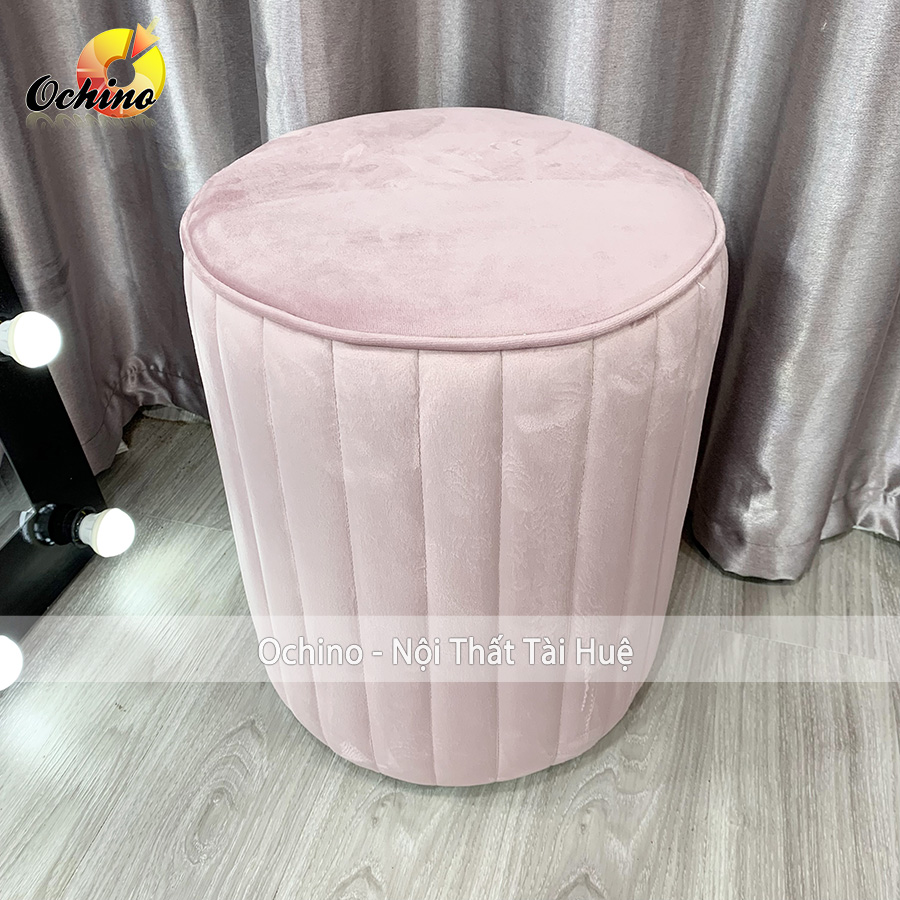 ( FREE SHIP ) Ghế Đôn Tròn Ngồi Bàn Trang Điểm Phong Cách Bắc Âu, Đôn Tròn Sofa Phòng Khách Siêu Xinh (Cao 45cm - Đường Kính 35cm)