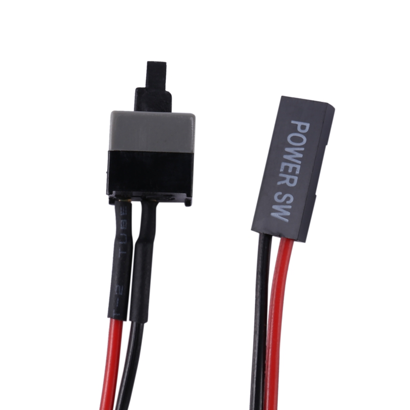 2 Pack 2 Pin SW PC Power Cable on/off Push Button ATX Computer Switch Wire 45cm