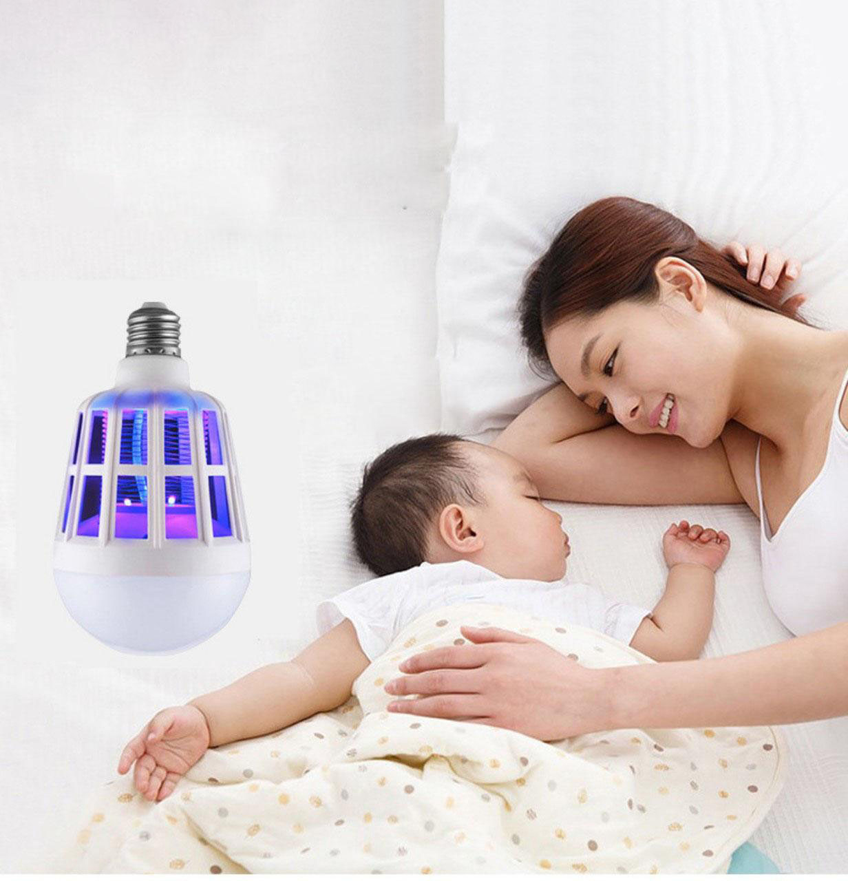 Đèn LED/ Đèn bắt muỗi diệt côn trùng kiêm đèn ngủ thông minh thế hệ mới