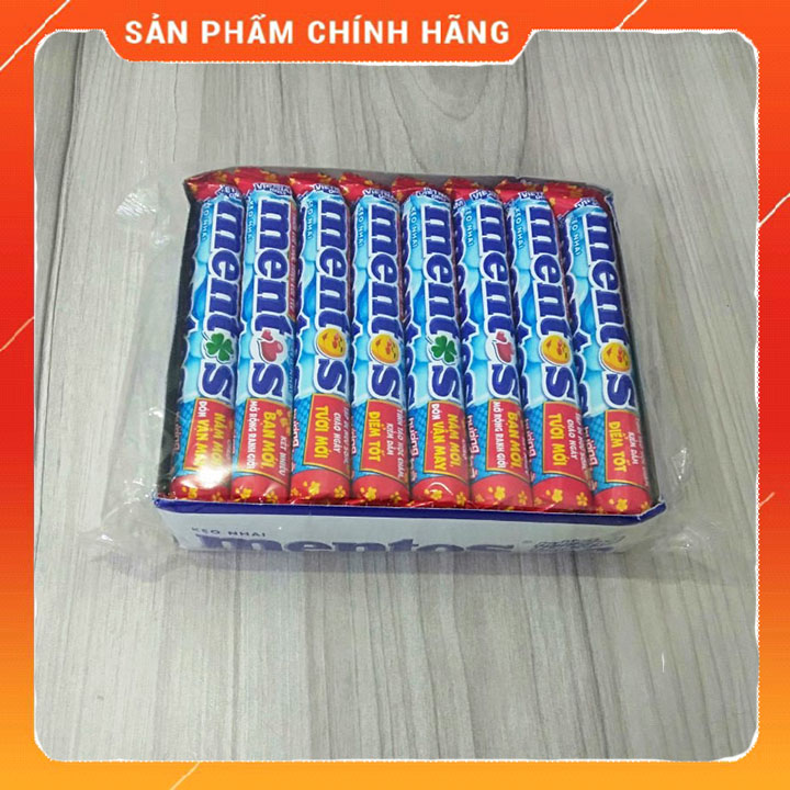 Kẹo nhai Mentos bạc hà (Bịch 16 thỏi )