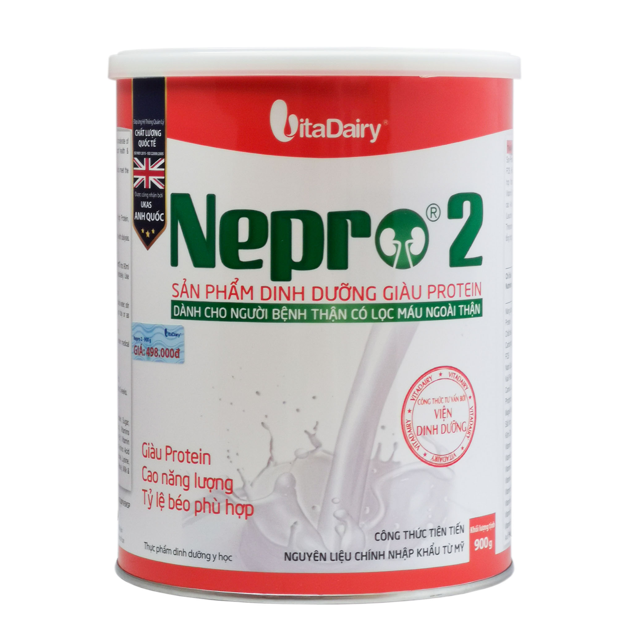 Sữa Bột Vitadairy Nepro 2 - Hộp 900g (Dành cho người bệnh thận có lọc máu ngoài thận)