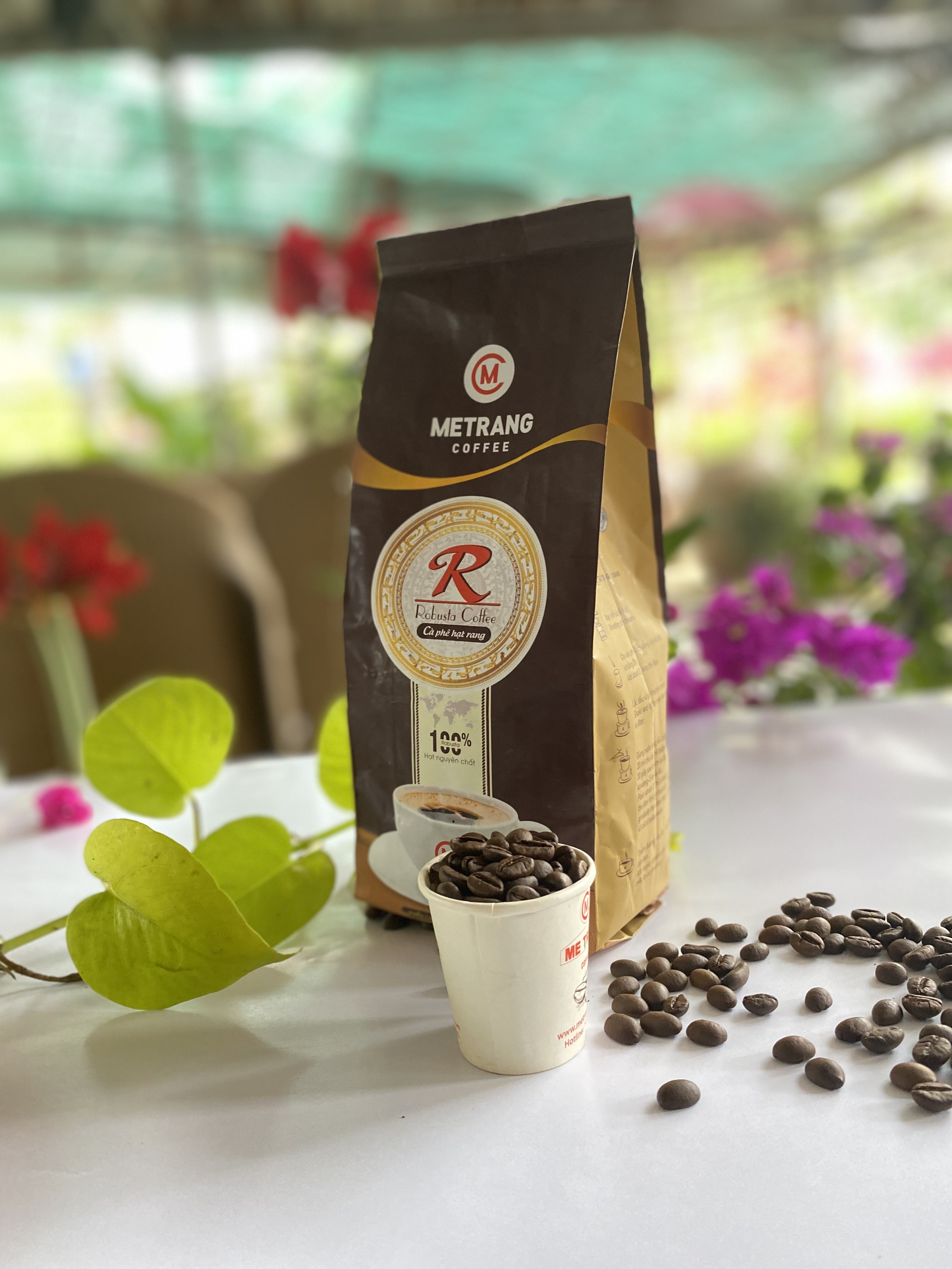 Cà Phê Robusta Mê Trang - túi hạt 500g - cà phê nguyên chất - pha phin