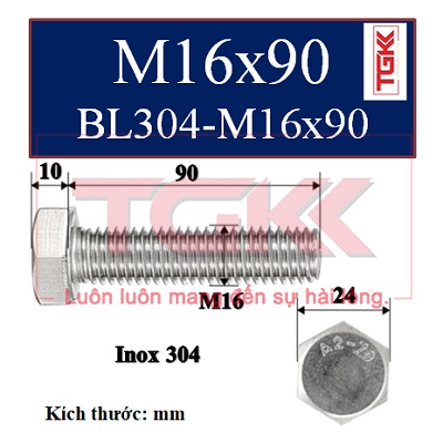 Bulong inox 304 m16