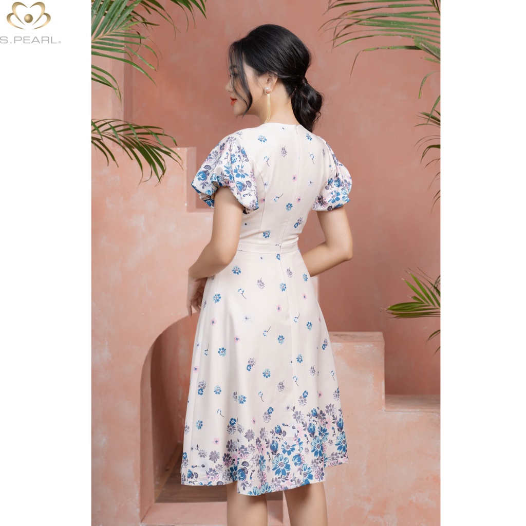 Váy hoa liền FOREVER YOUNG chiết eo dáng dài 20LF6852097