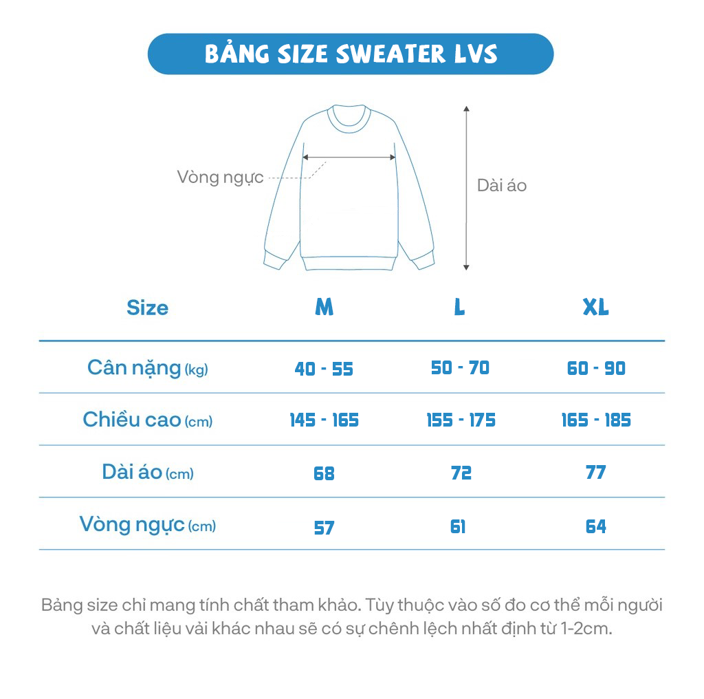 Áo sweater LAVI - DALAT nỉ chân cua