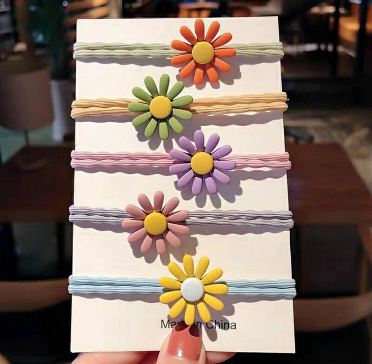 DÂY THUN CỘT TÓC NỮ HOA CÚC HÀN QUỐC CUTE (màu ngẫu nhiên)