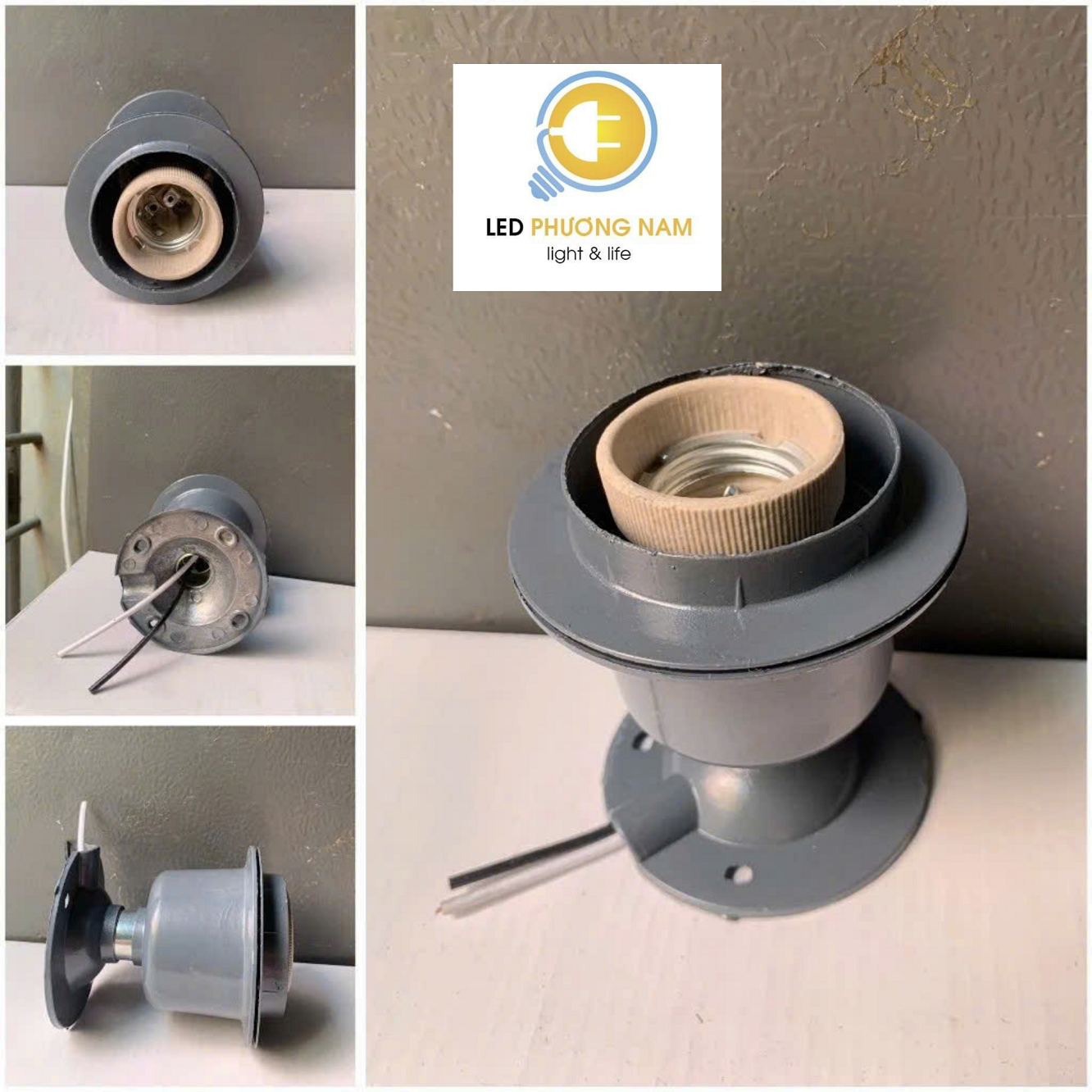 E27 Ceramic Lamp Tail, High Load Capacity, Fire Resistant