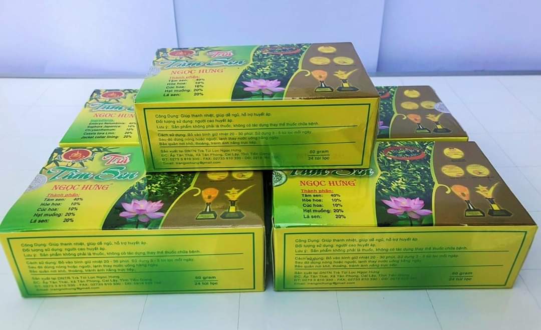 COMBO 5 HỘP TRÀ TÂM SEN NGỌC HƯNG - 250K
