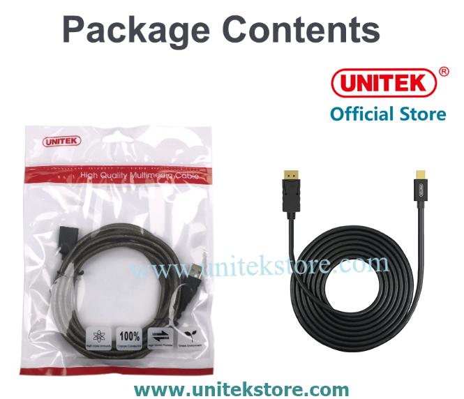 [UNITEK STORE] CÁP CHUYỂN MINI DISPLAYPORT SANG DISPLAYPORT DÀI 2M UNITEK (Y-C 611)
