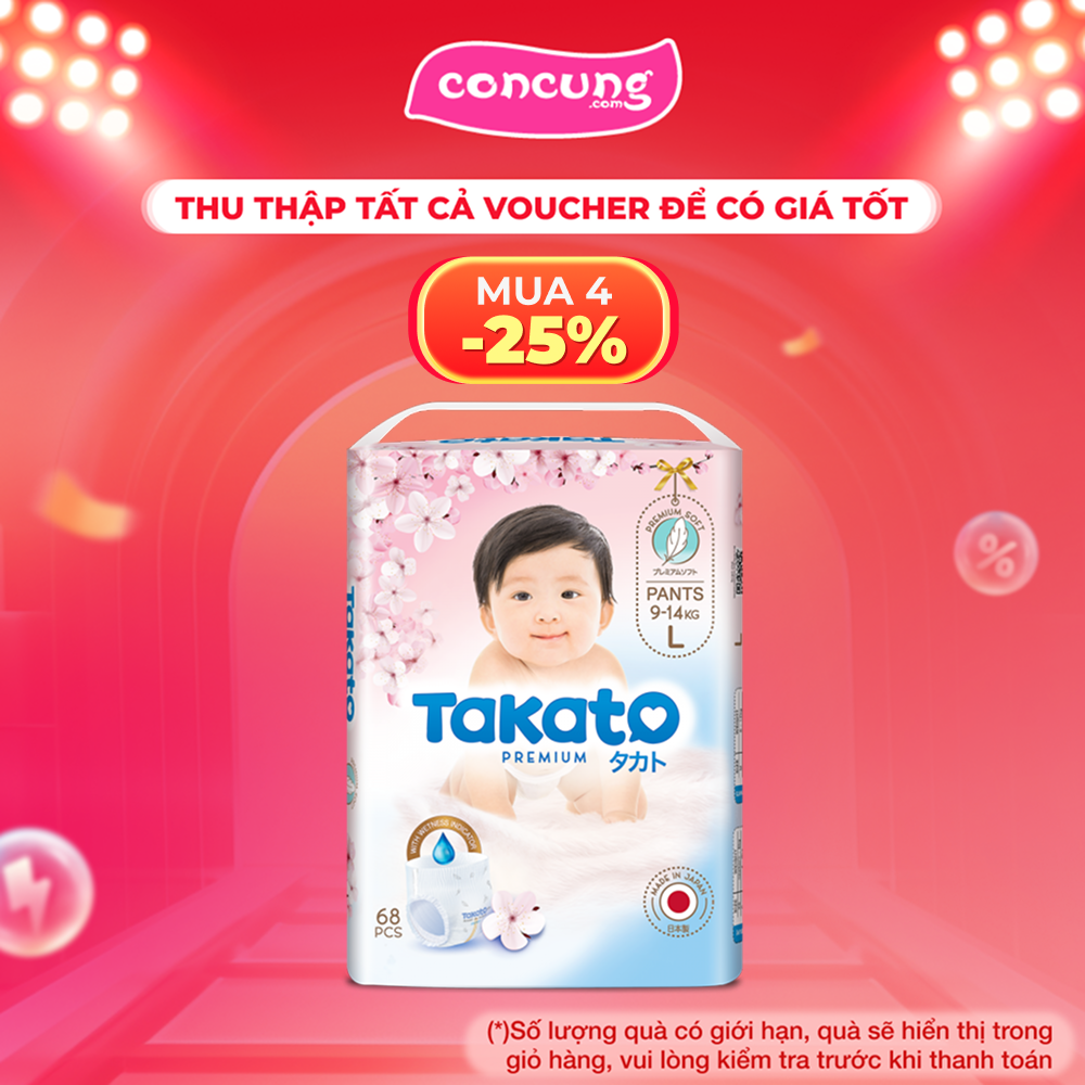 Tã quần Nhật Bản Takato siêu mềm mại (L, 68 miếng)