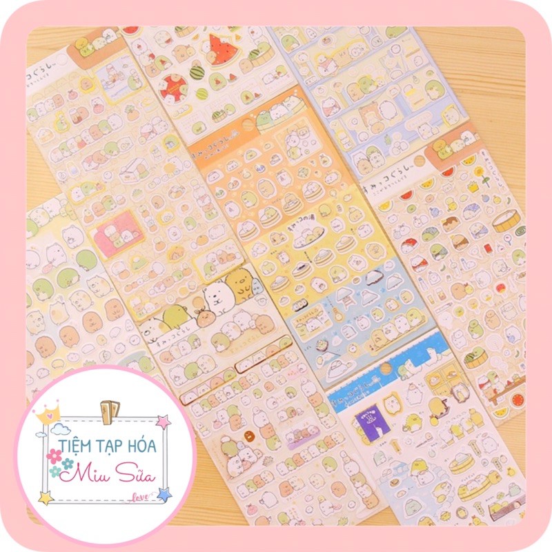 Miếng dán sticker Molang đáng yêu trang trí nhật ký - MiuSua