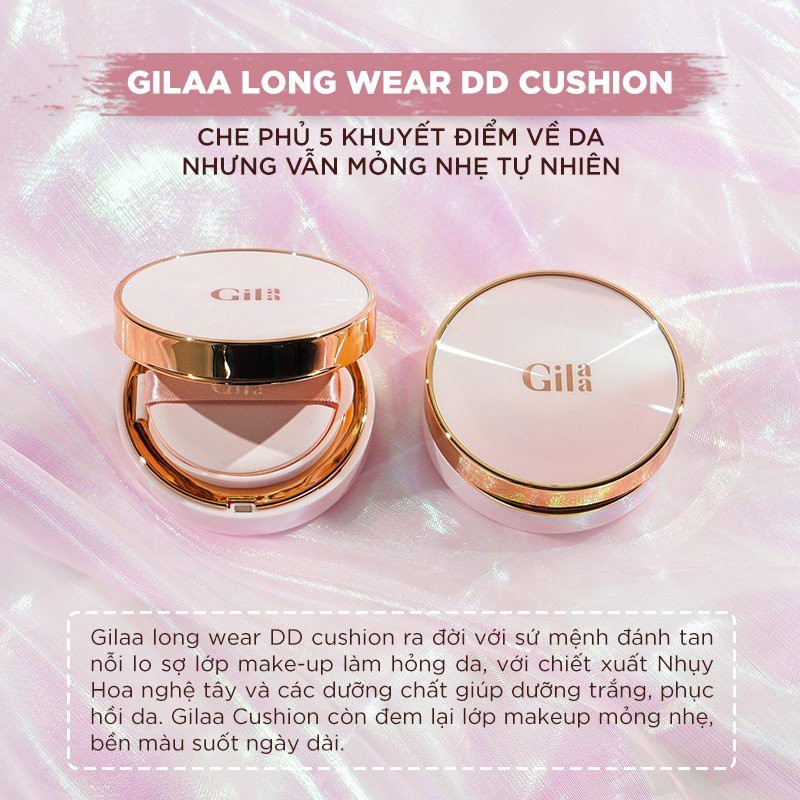 Phấn Nước Gilaa Long Wear DD Cushion SPF50+ PA+++ 13g