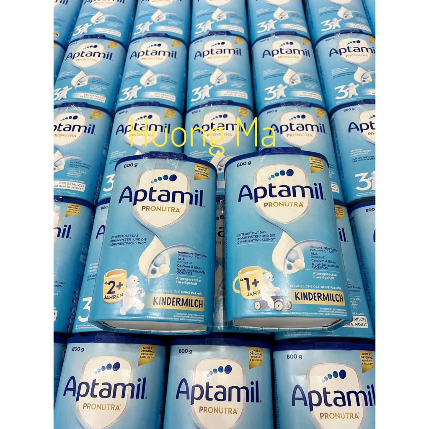 Sữa bột Aptamil Kinder xanh cao 800gr số 1+ 2+