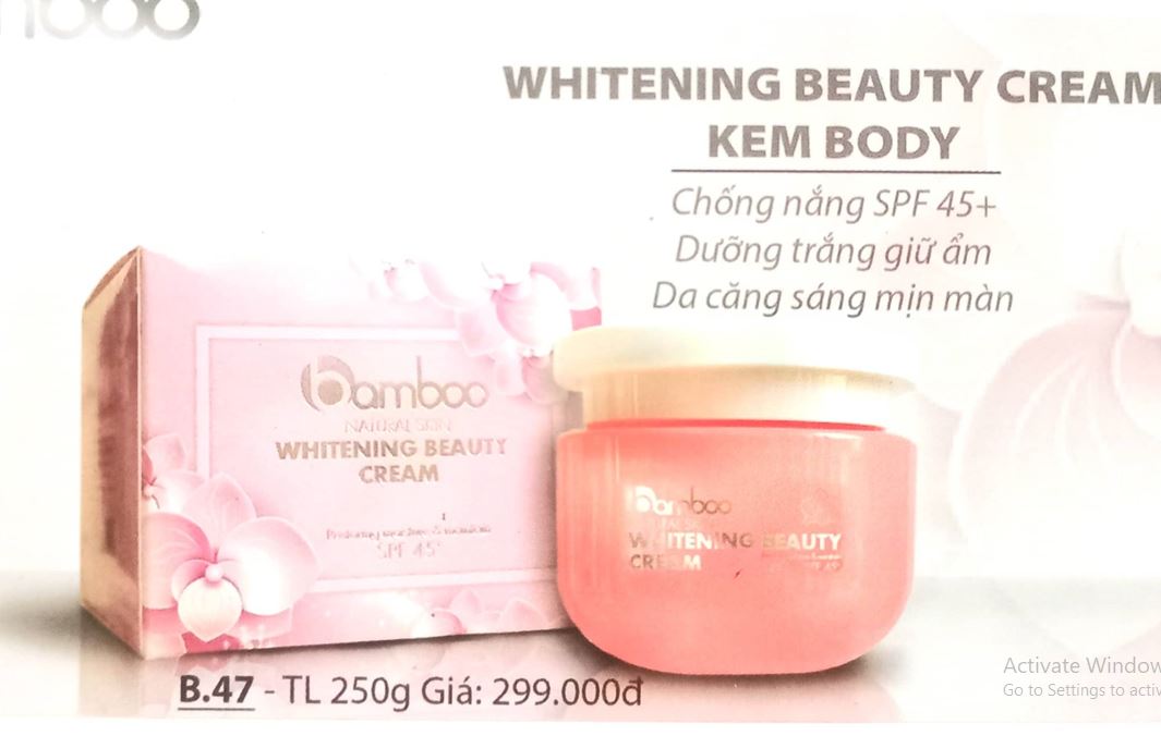 KEM DƯỠNG TRẮNG DA BODY BAMBOO 250G