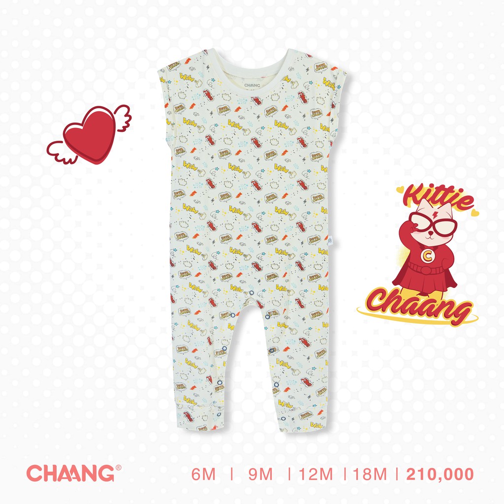 [CHỈ 21-24.06-Nhập mã LAZADAFASHION2 giảm 20% đơn từ 199k] Bộ Body Hero Trắng Cho Bé Chaang