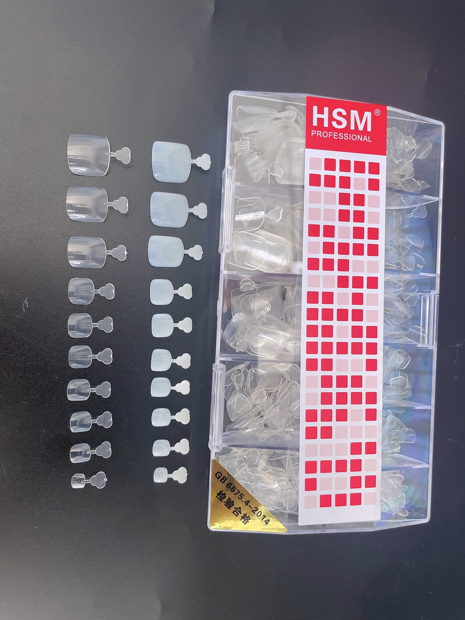 móng úp chân hsm phom chuẩn hộp 500 móng