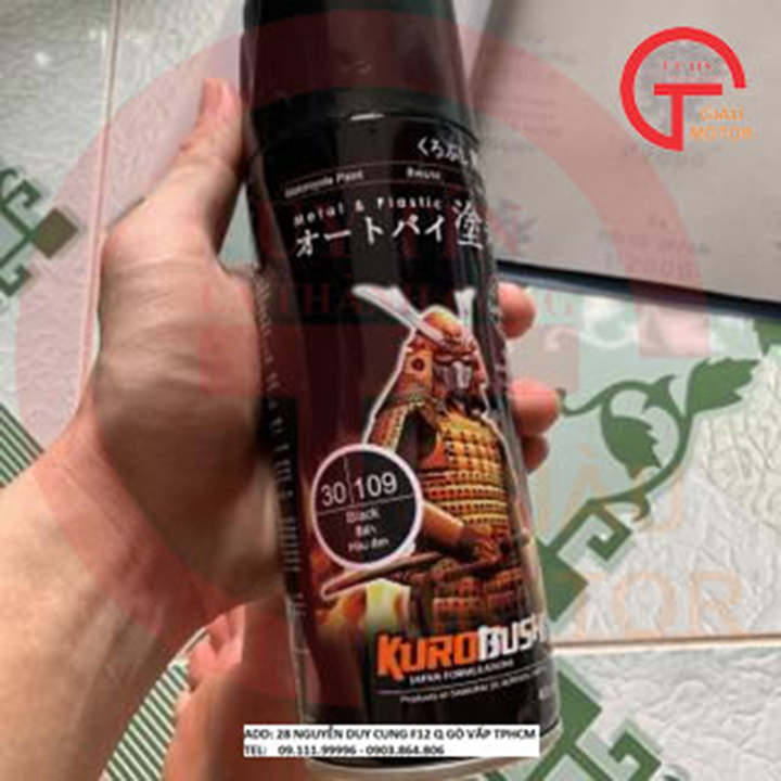 [HCM]SAMURAI MÀU TIÊU CHUẨN 109 MÀU ĐEN BÓNG  BLACK