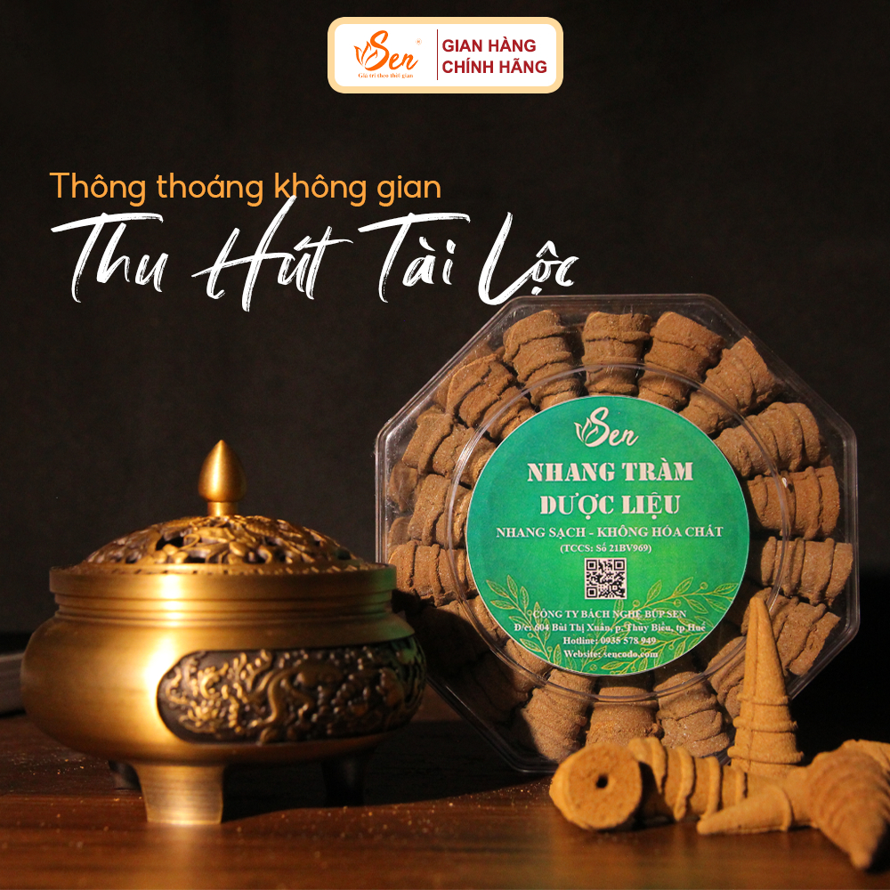 [Nhang Tràm Dược Liệu] Nhang Tràm Dược Liệu Sạch Búp Sen Huế - (Hương Trầm Búp Sen)
