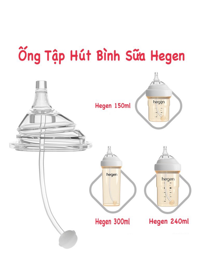 Ống Tập Hút Chống Sặc Dùng Cho Bình Sữa Hegen P14