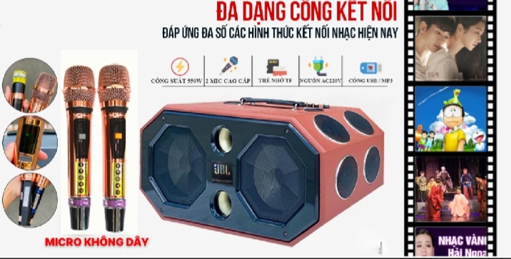 Loa xách tay karaoke 12 đường tiếng bass 20cm . công suất khủng hiệu chỉnh echo,delay, reverb.kết nối: bluetooth 5.0, aux,usb,cổng quanghát karaoke cực hay, kèm 2 micro không dây
