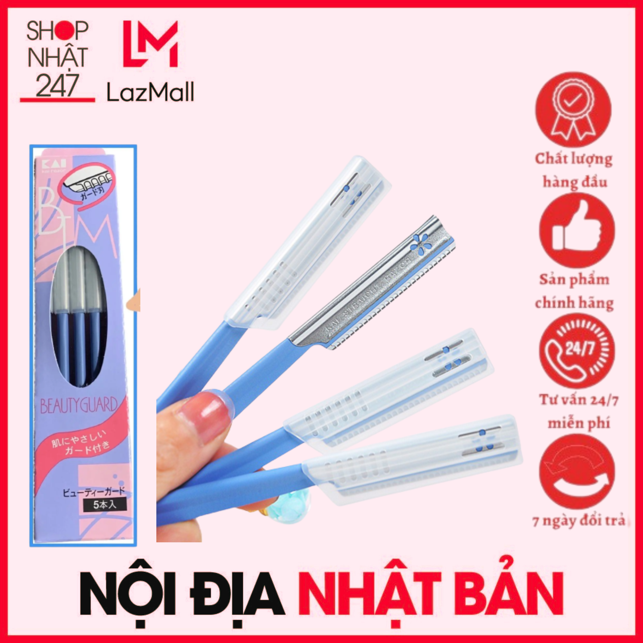 Combo 5 dao cạo cho nữ có lớp bảo vệ KAI