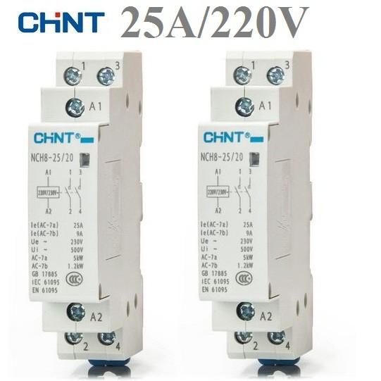 Combo 02 Khởi động từ CHINT 25A/220V chất lượng cao tổn hao điện năng ít, contactor, cong tac hen gio, cong tac dien thong minh