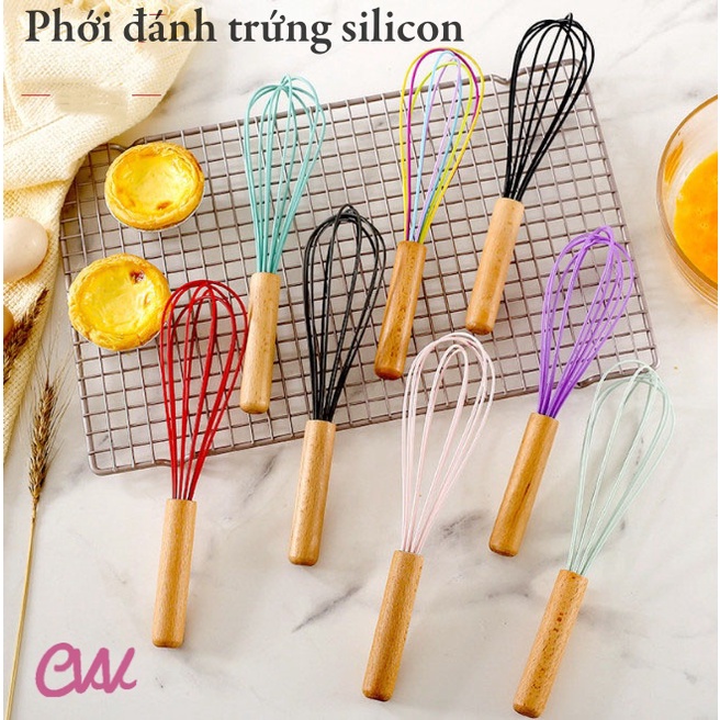 Cây - Phới đánh trứng silicon cán gỗ