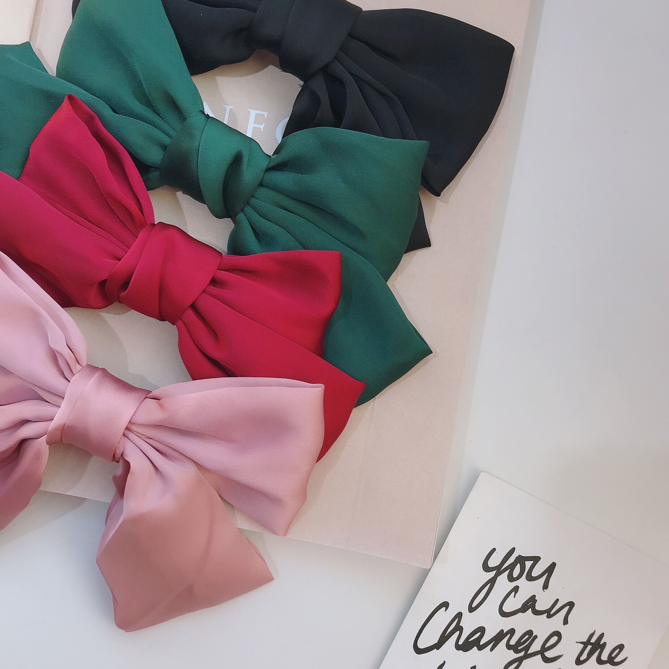 Kẹp/ Cột Tóc Nơ sating cao cấp