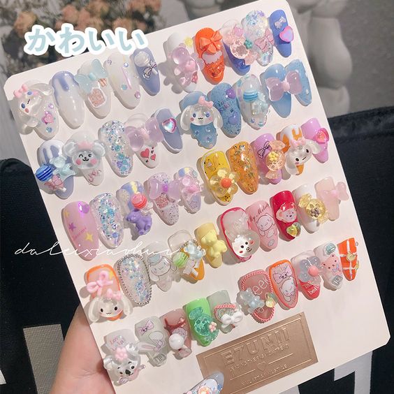[Ảnh thật] Charm Hoạt Hình Thú Hàn Quốc Trang Trí Móng