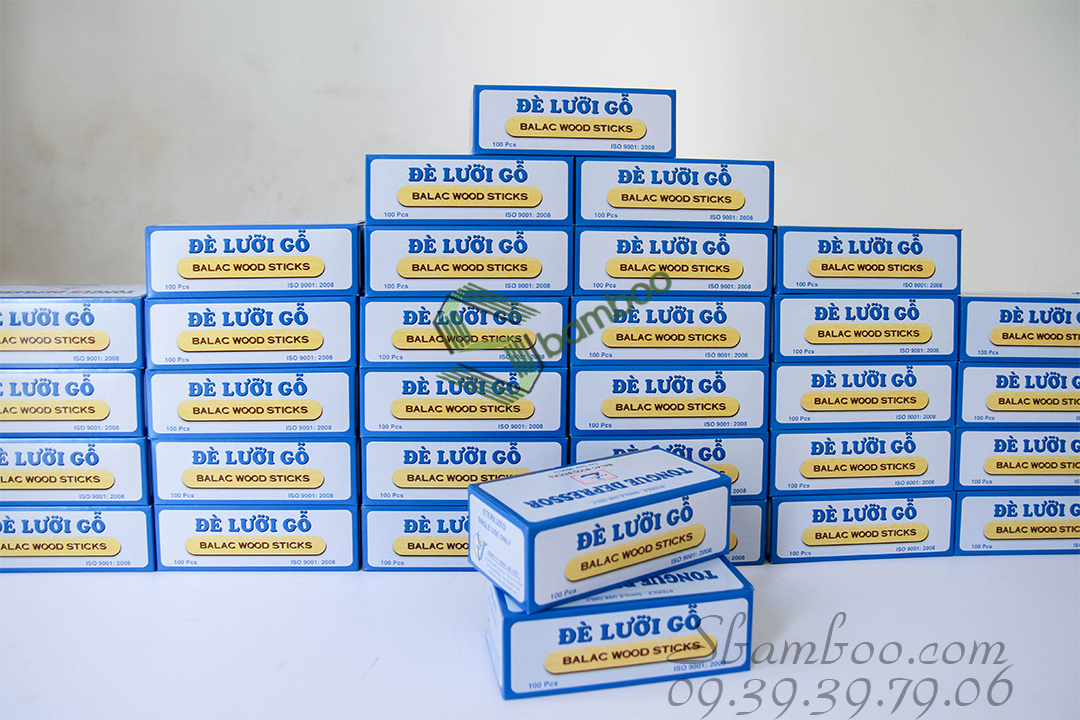 [HCM]Hộp que đè lưỡi gỗ 100 que Sbamboo