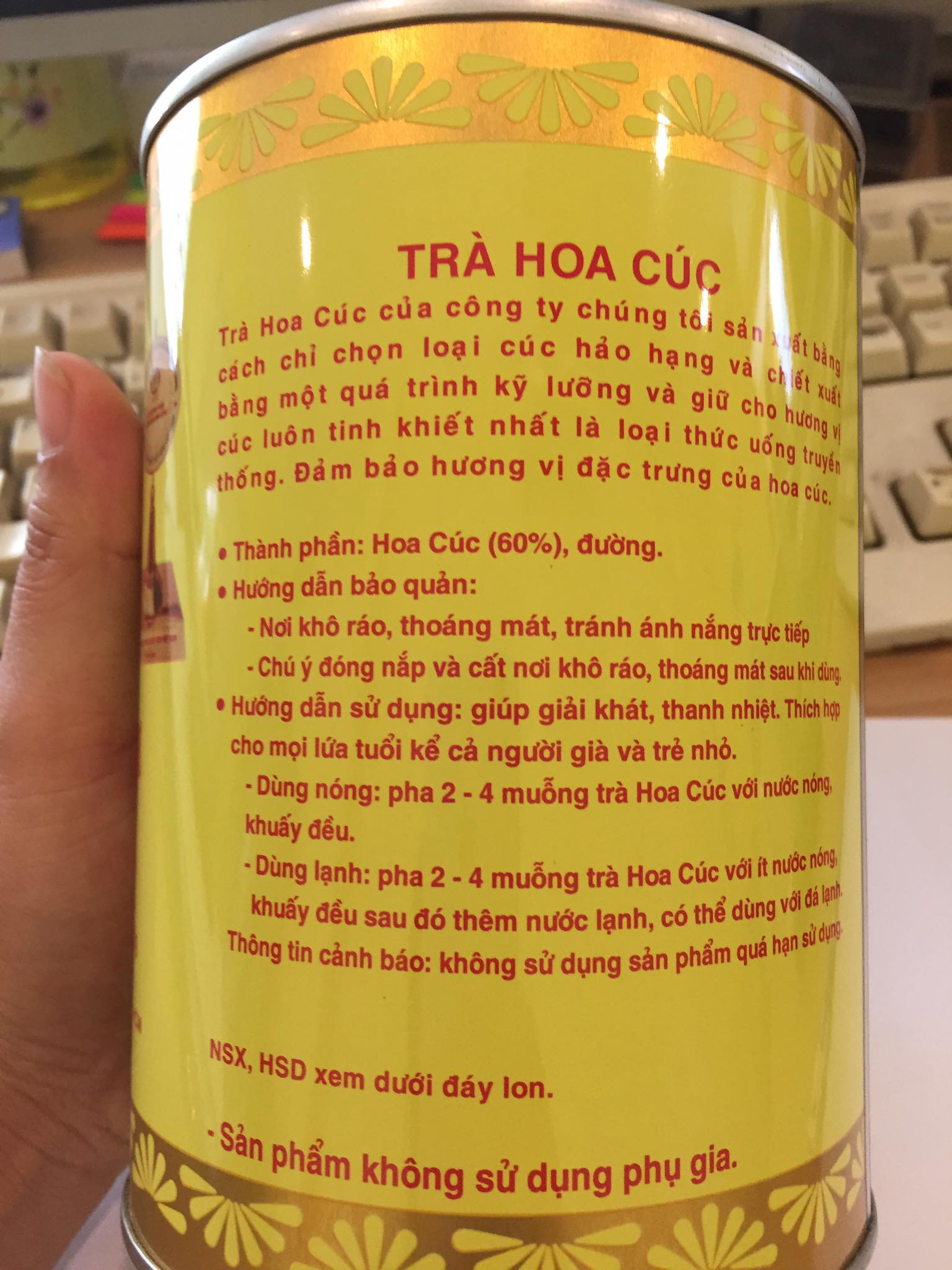 [HCM]Trà Hoa Cúc lợi sữa Hán Linh 400 gram