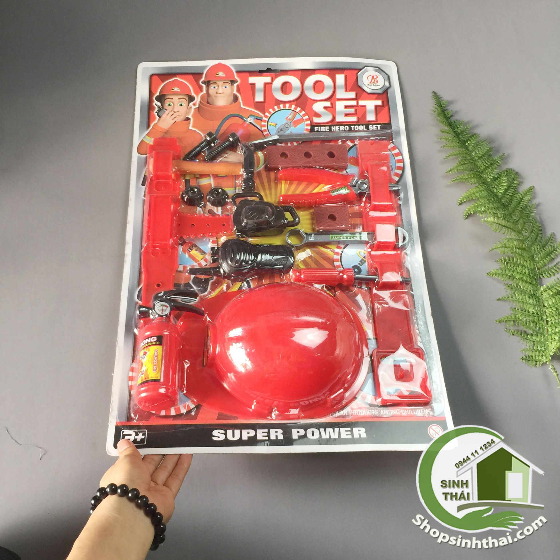 Vỉ đồ chơi lính cứu hỏa - bộ đồ nghề cứu hỏa ( vỉ lớn 56 x 38 x 10cm )