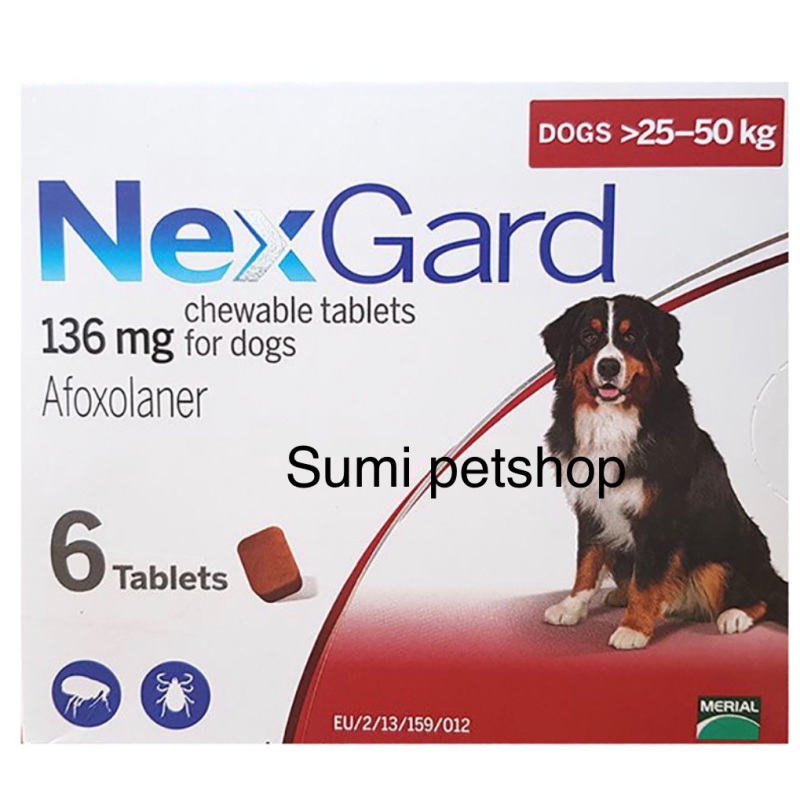 (1 Tablets) Nexgard trị ve rận bọ chét 30-60kg