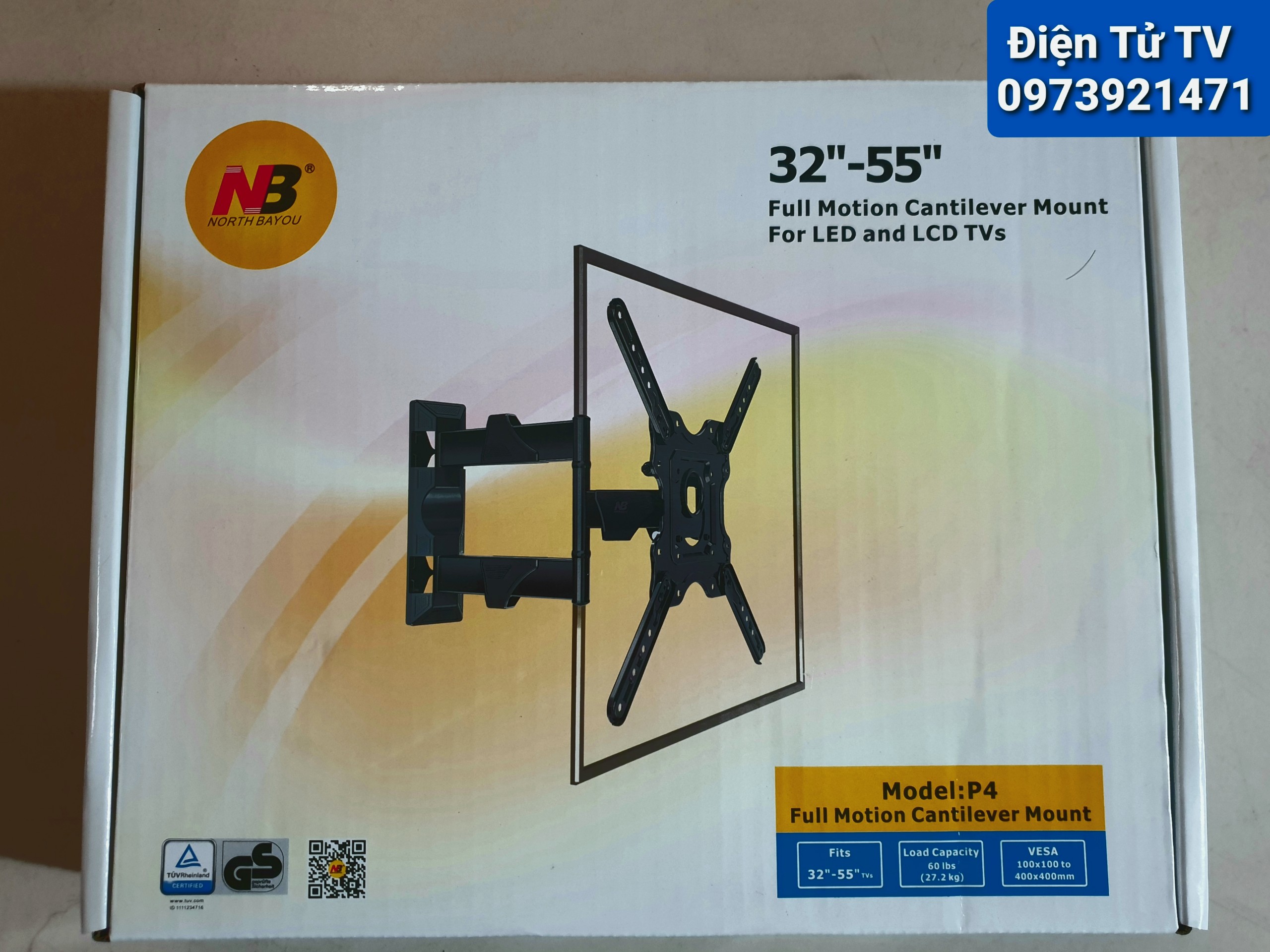 Giá treo tivi p4 xoay 180 độ cho tivi từ 32-55 inch hàng chính hãng giá rẻ