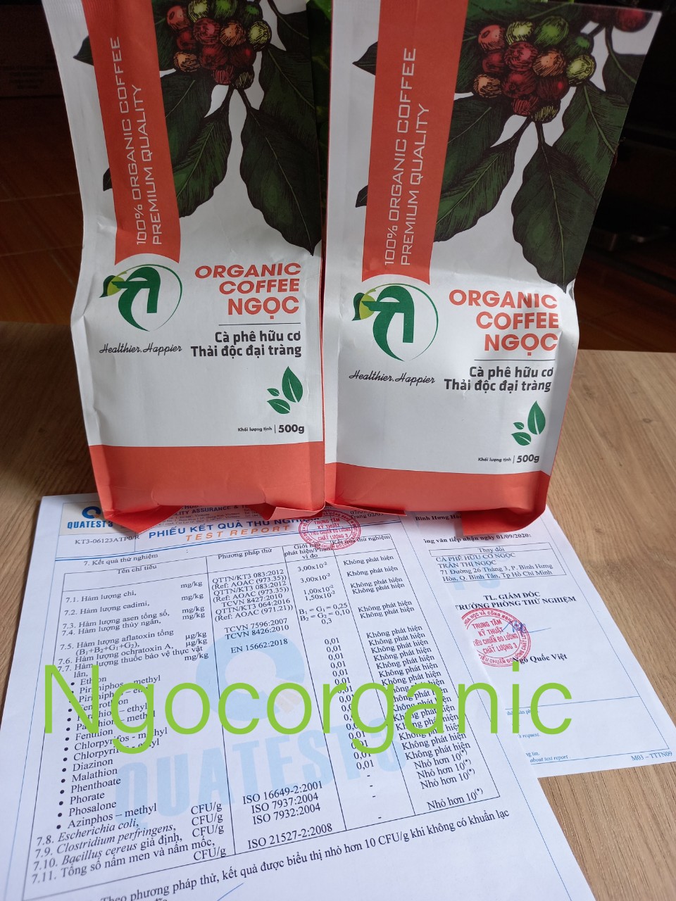 Cafe hữu cơ thải độc đại tràng 1kg Ngocorganic