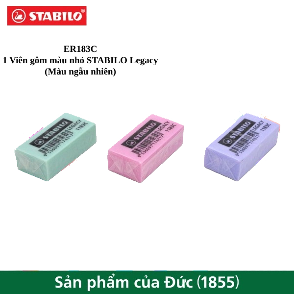 Gôm tẩy nhỏ STABILO Legacy trắng/màu (ER183)