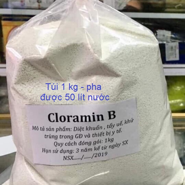 Bột khử trùng Cloramin B 25%, kháng khuẩn vệ sinh nhà cửa trường học