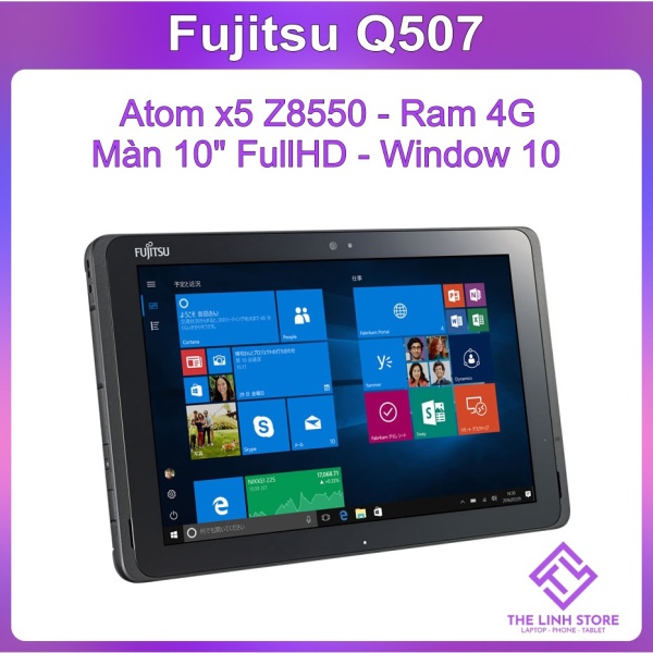 Laptop 2 trong 1 Fujitsu Q507 có TẶNG BAO DA - Atom X5-Z8550 Ram 4G Window 10