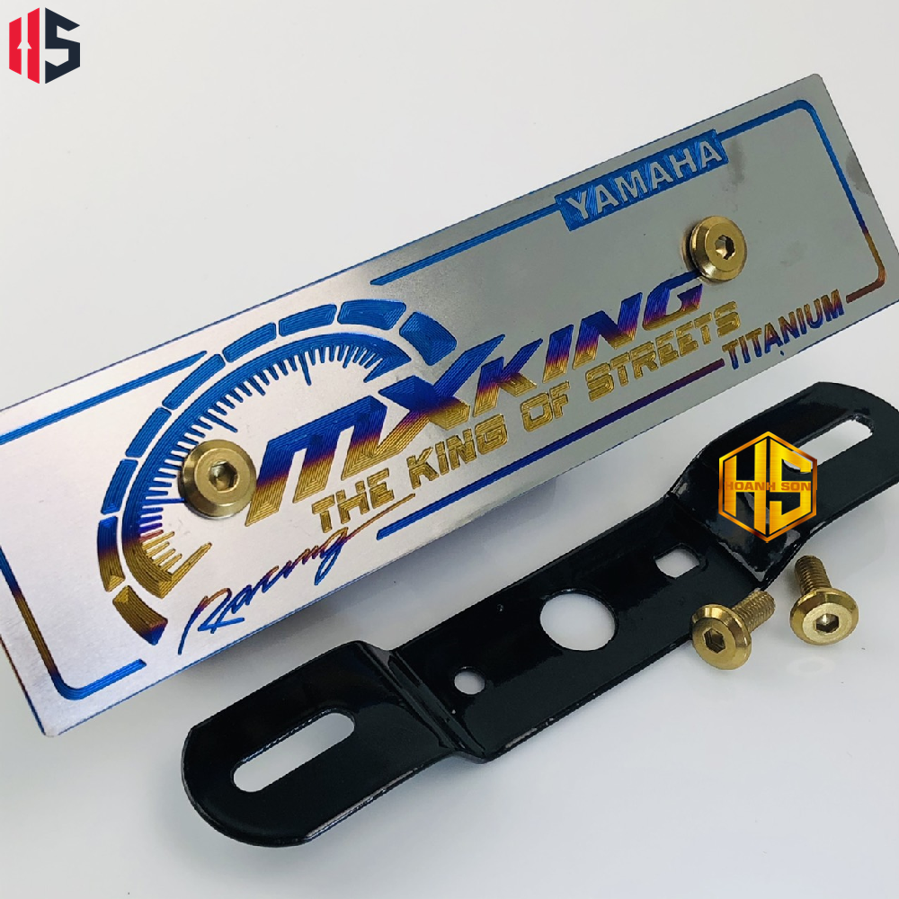 Bảng tên MXKING, bảng tên titan 100% dòng cao cấp full pass gắn và ốc titan
