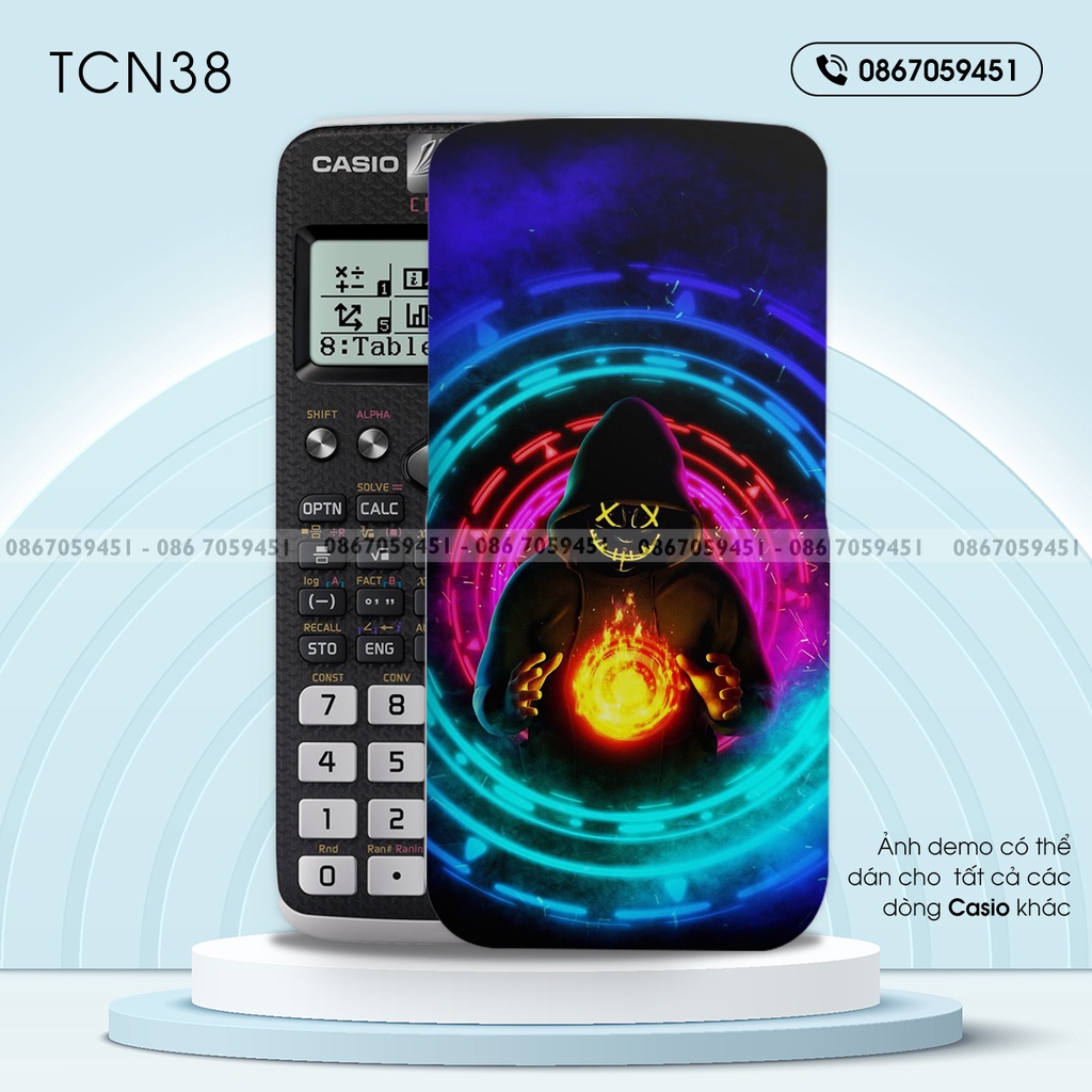 Skin dán máy tính casio in hình công nghệbộ 8 tcnb8