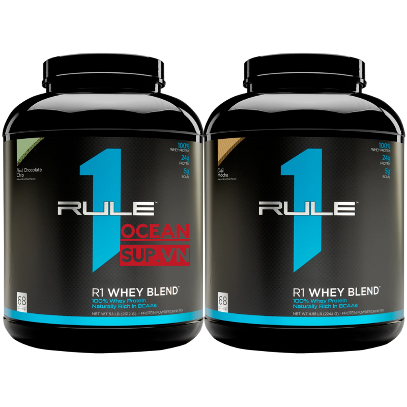 Rule 1 Blend Sữa Tăng Cơ Hydrolyzed + Whey Isolate + Whey Concentrate 5lbs 68 lần dùng - Whey Protein Blend cao cấp