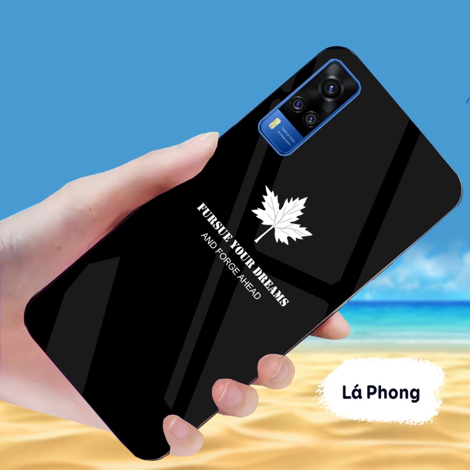 Ốp lưng vivo y51 2020 mặt kính cường lực sáng bóng, cao cấp