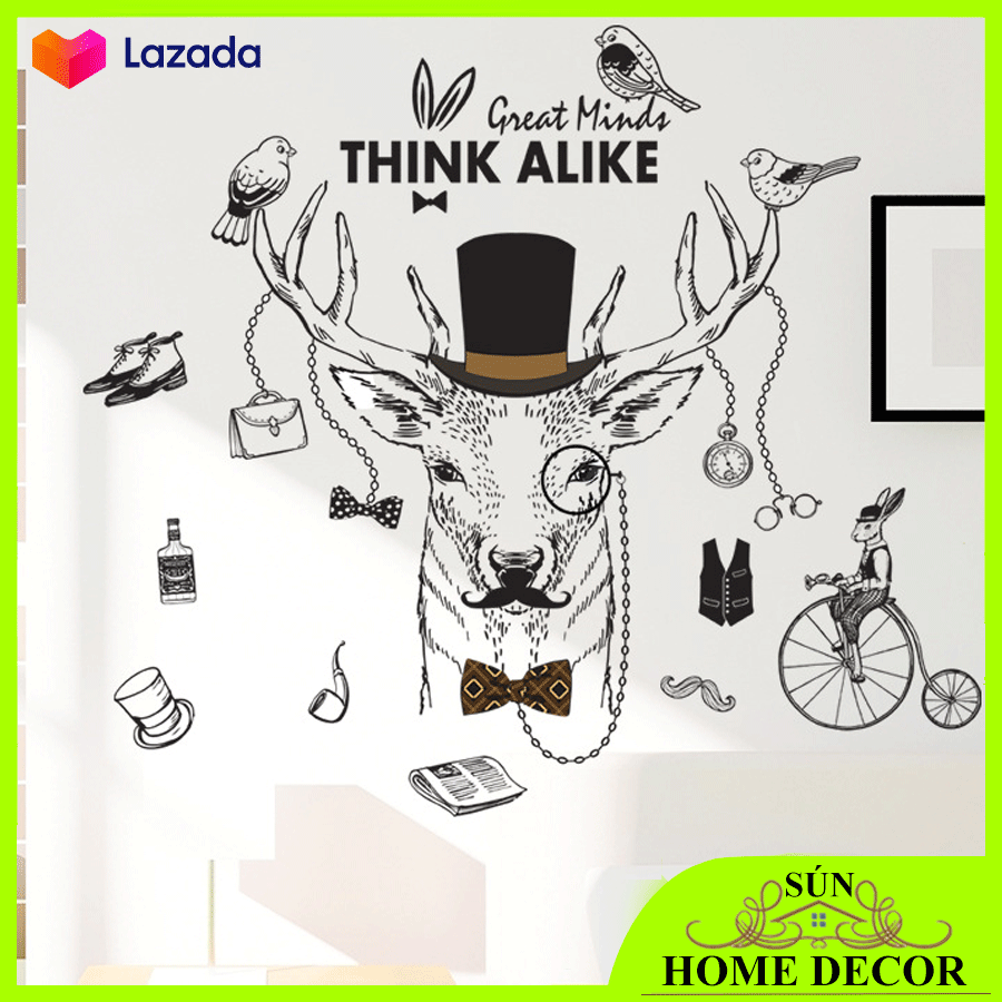 Set Tranh dán tường trang trí nội thất sinh động bắt mắt phong cách nghệ thuật đen trắng, decal dán tường trang trí phòng