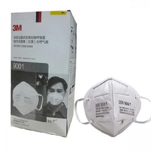 Khẩu trang 3m 9001, chống bụi mịn pm2.5, hàng chính hãng 1 hộp