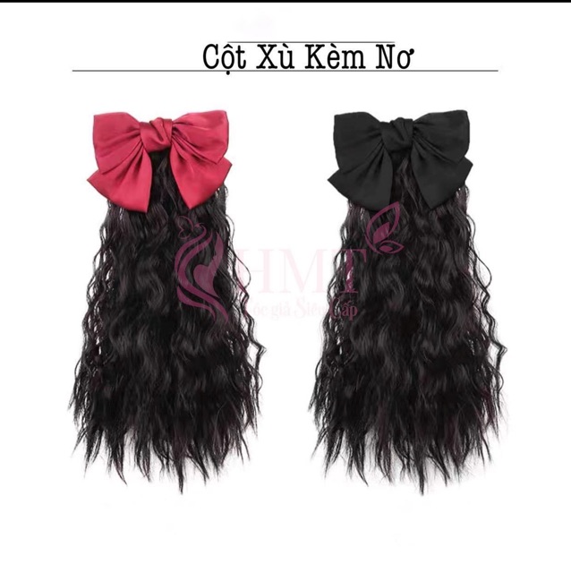 Tóc giả cột xù kèm nơ ❤️FREESHIP❤️ tóc giả cột