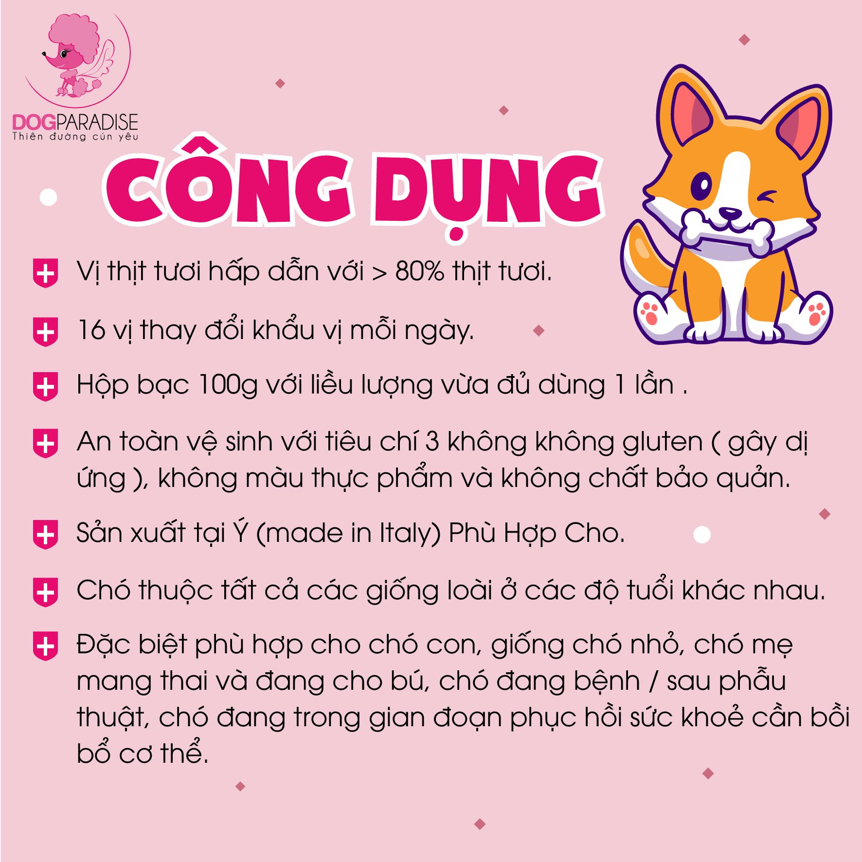 Pate cho chó Monge nhiều vị - Dog Paradise