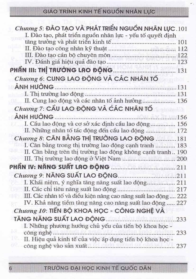 Giáo Trình Kinh Tế Nguồn Nhân Lực (PGS.TS. Trần Xuân Cầu)