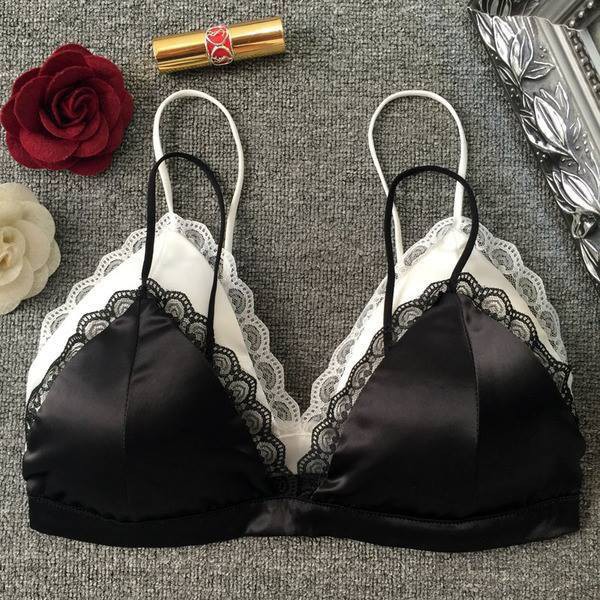 Áo Bra Satin Phối Ren 265