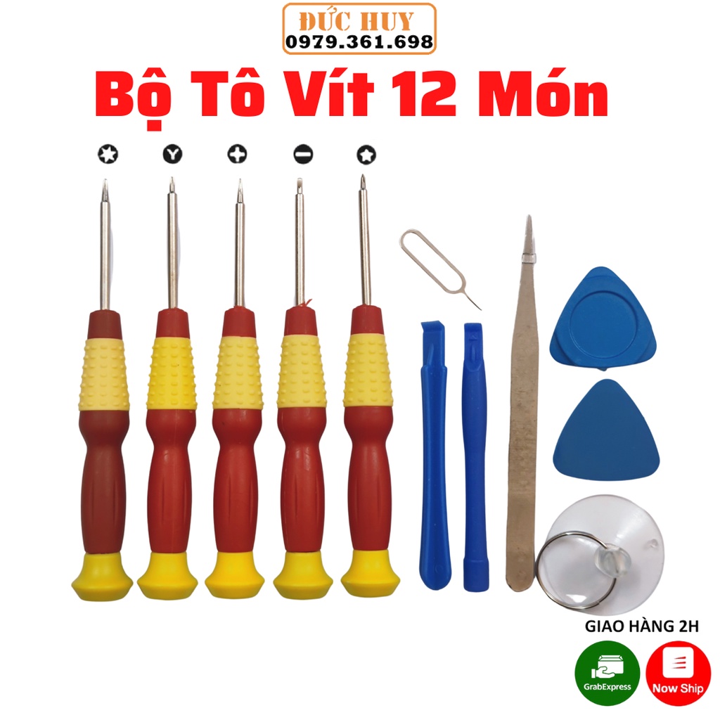 Bộ tô vít 12 món mở điện thoại ( mở được tất cả các dòng điện thoại )