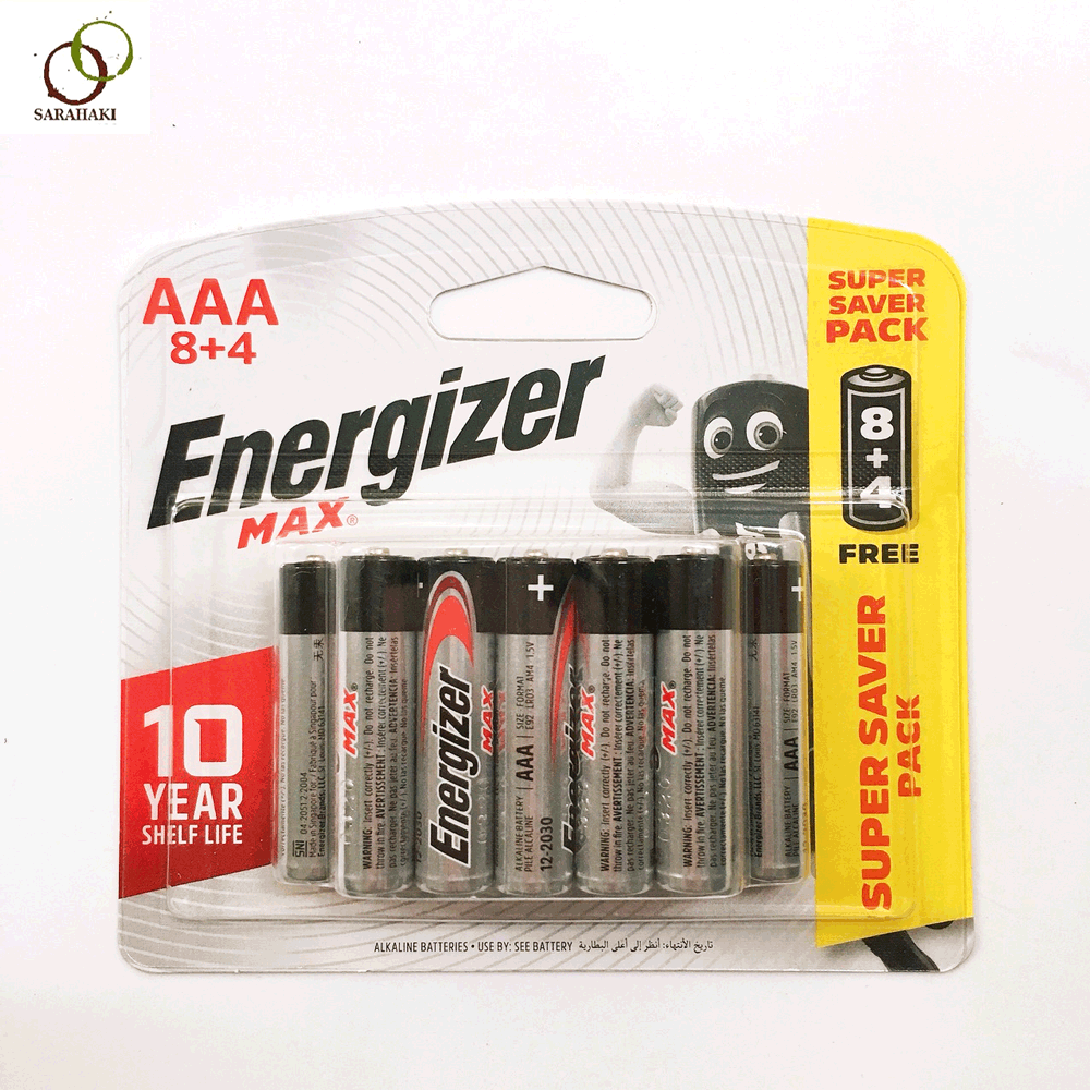 Pin AAA Energizer E92 Max Alkaline (1 Vỉ 12 Viên) - Made in Singapore